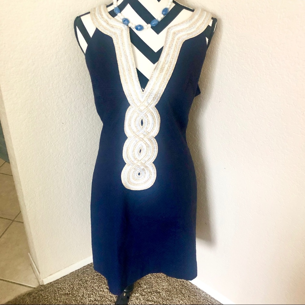 LILLY PULITZER NAVY “VALLI” SHIFT DRESS